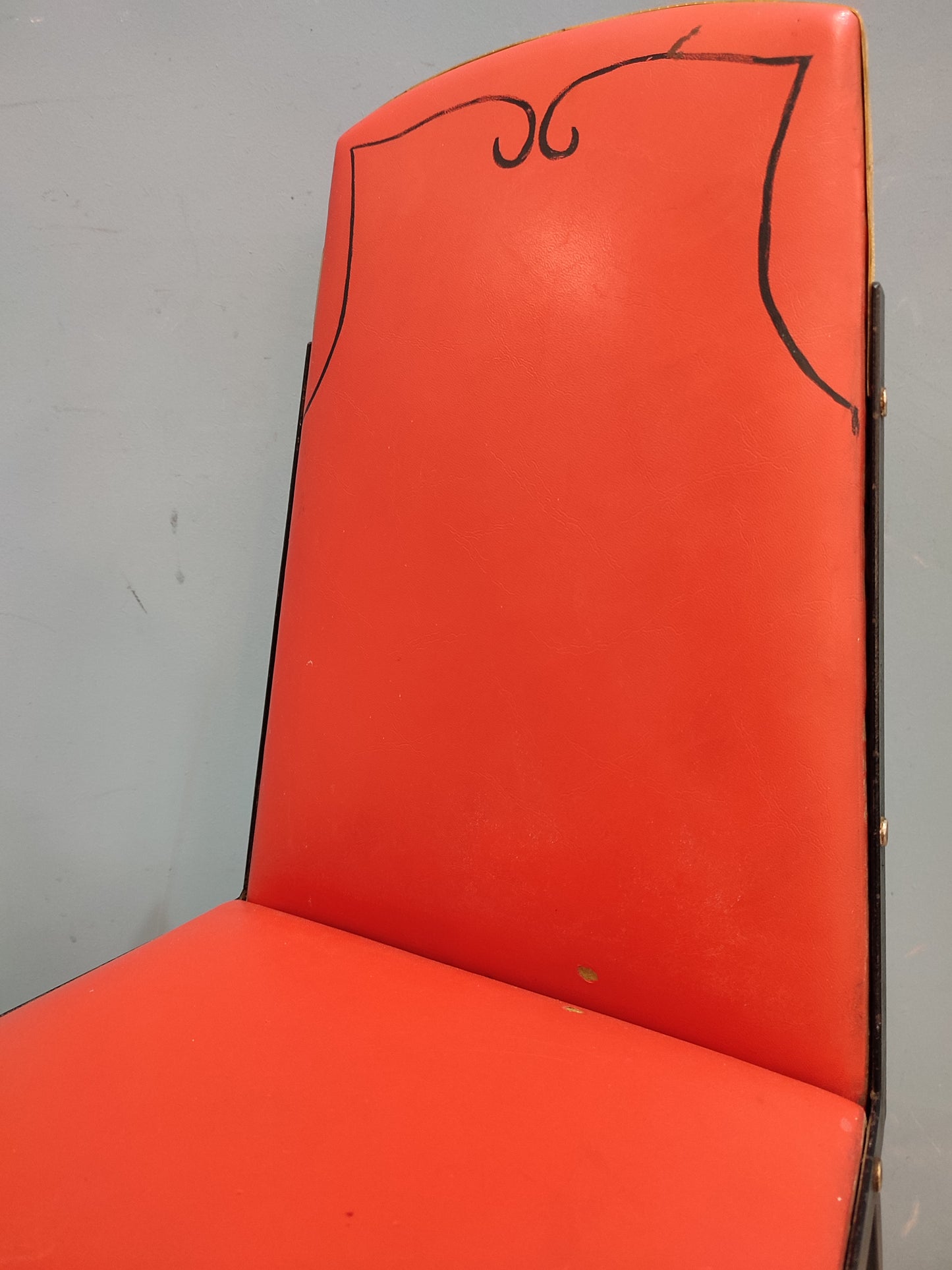 56681 Sedia rossa anni '50