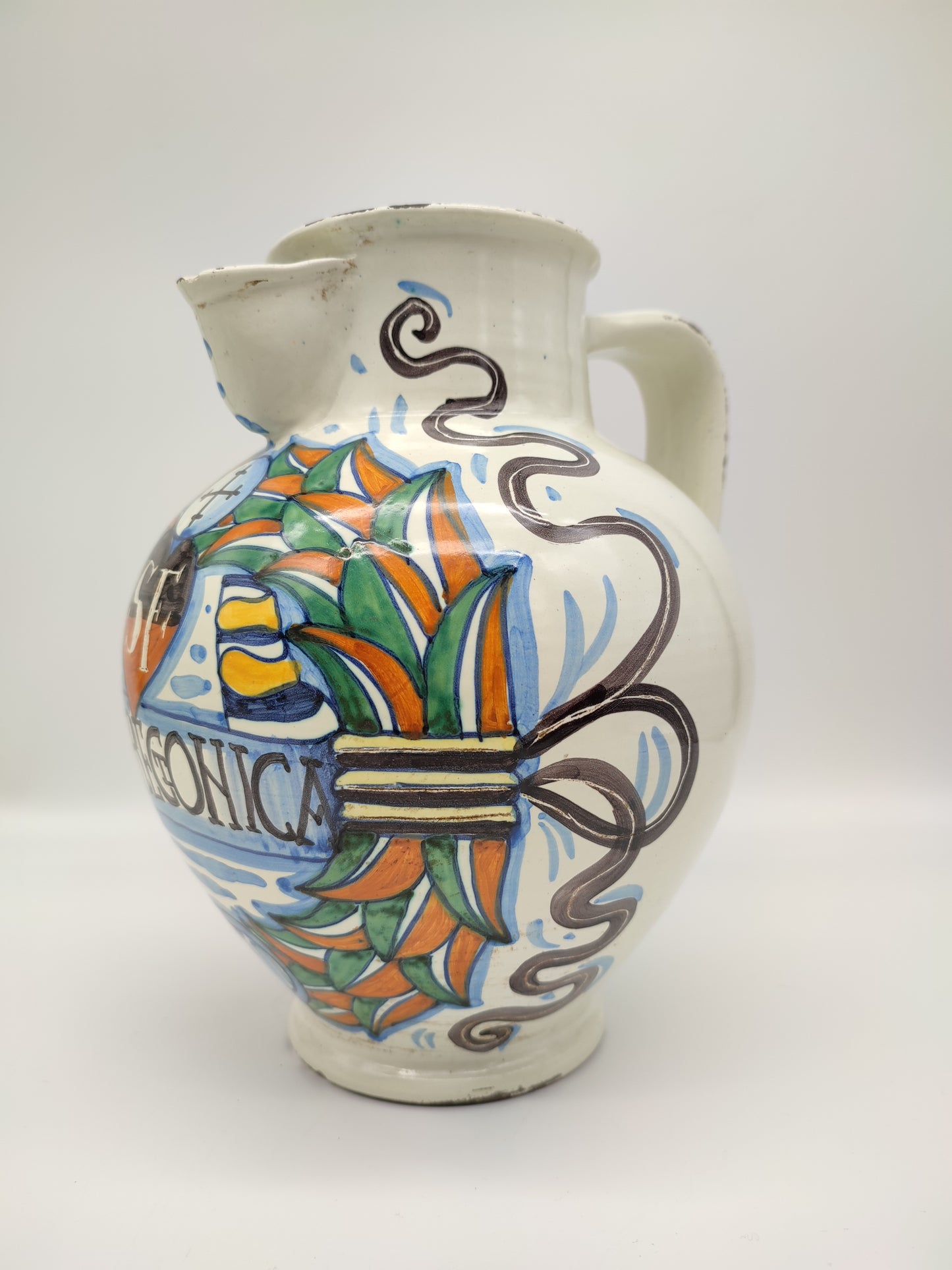 56735 Anfora in ceramica smaltata tipo Savona