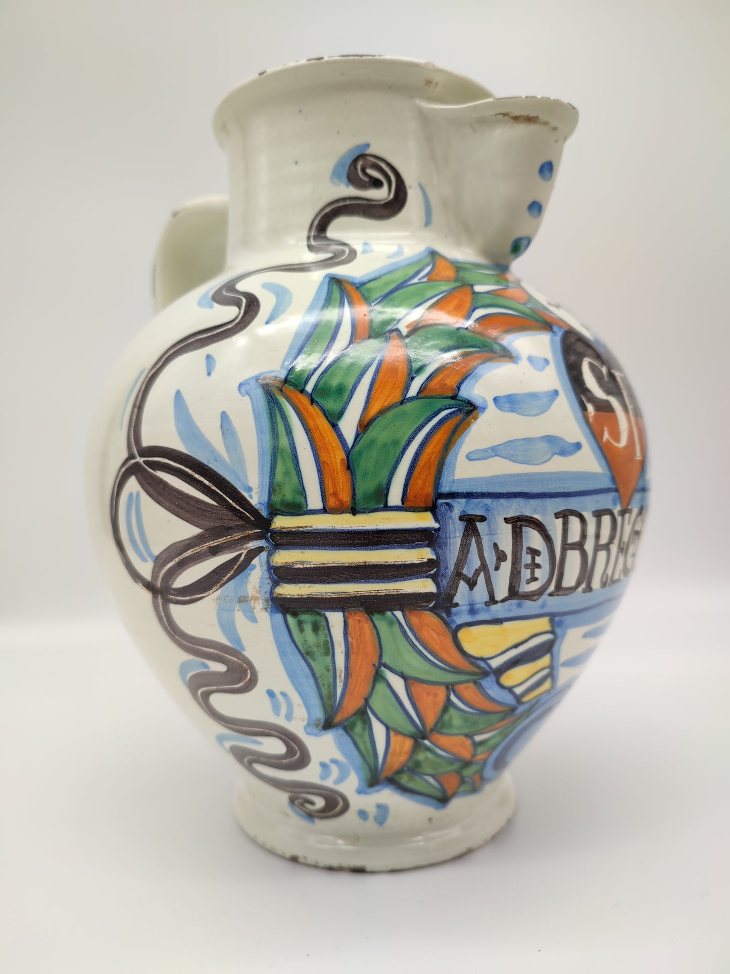 56735 Anfora in ceramica smaltata tipo Savona