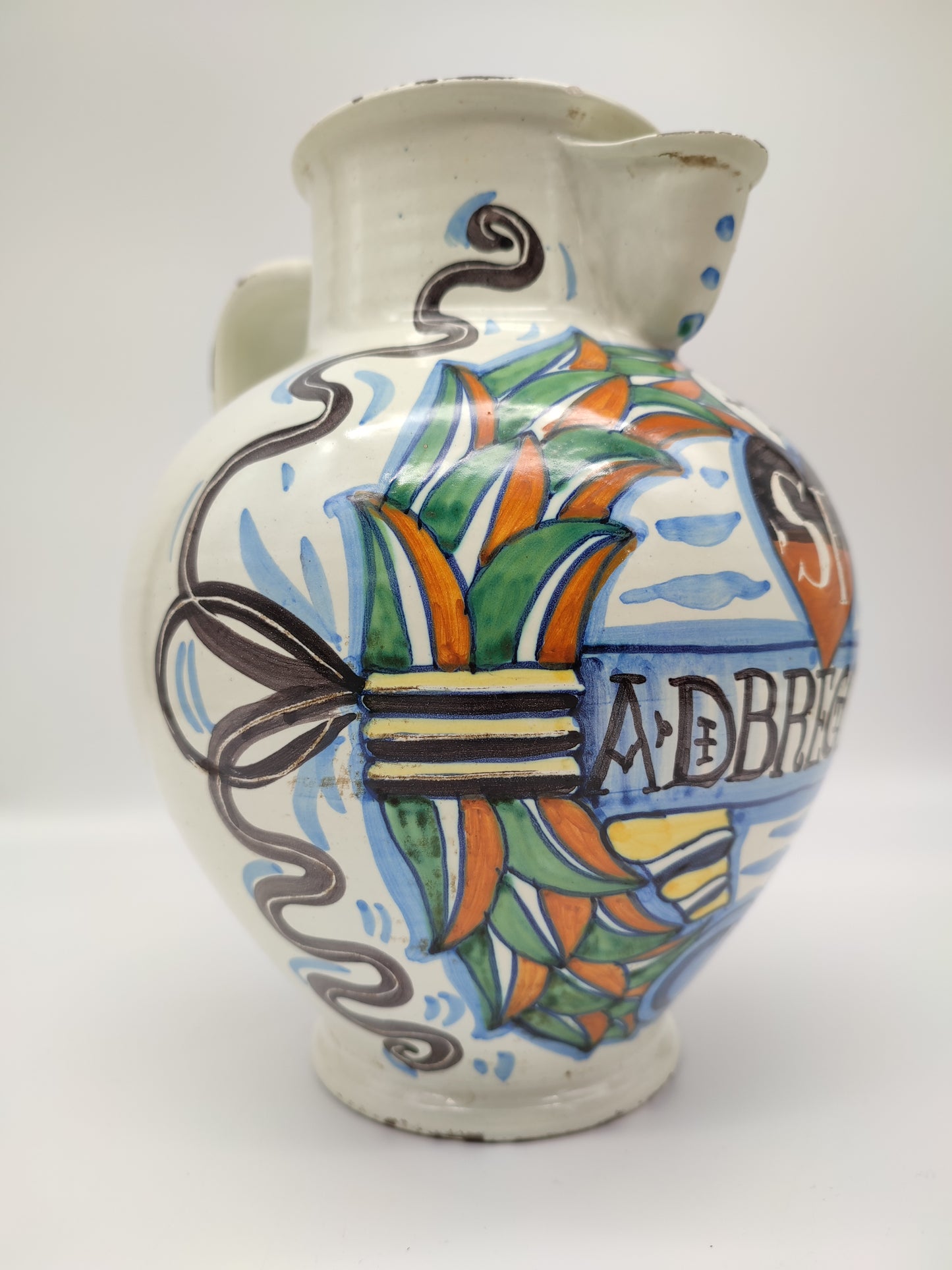 56735 Anfora in ceramica smaltata tipo Savona