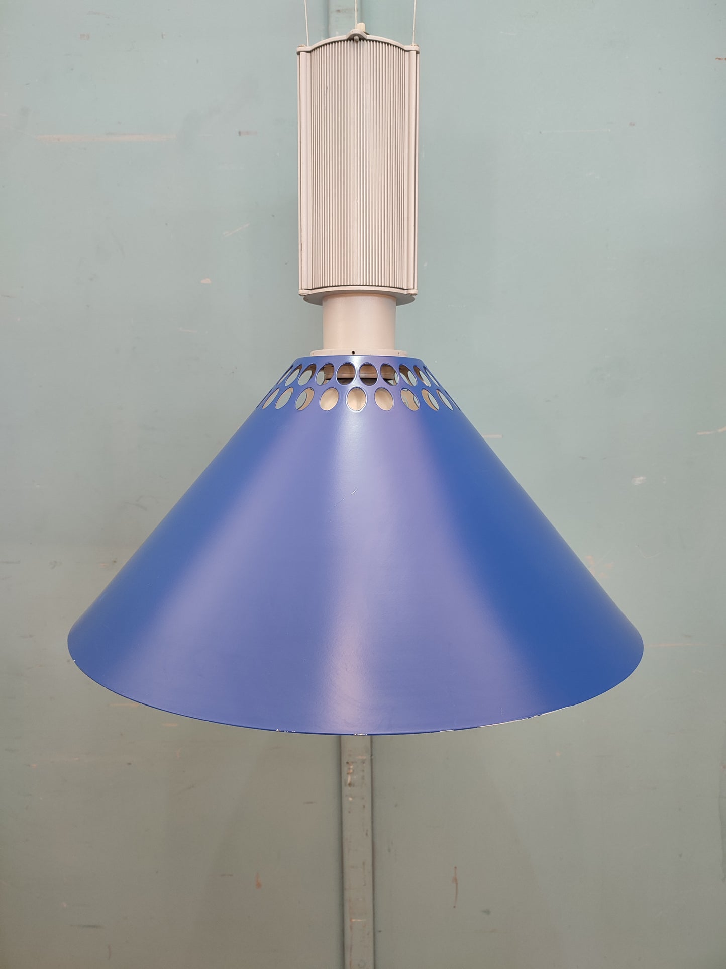 58253 Lampadario industriale blu