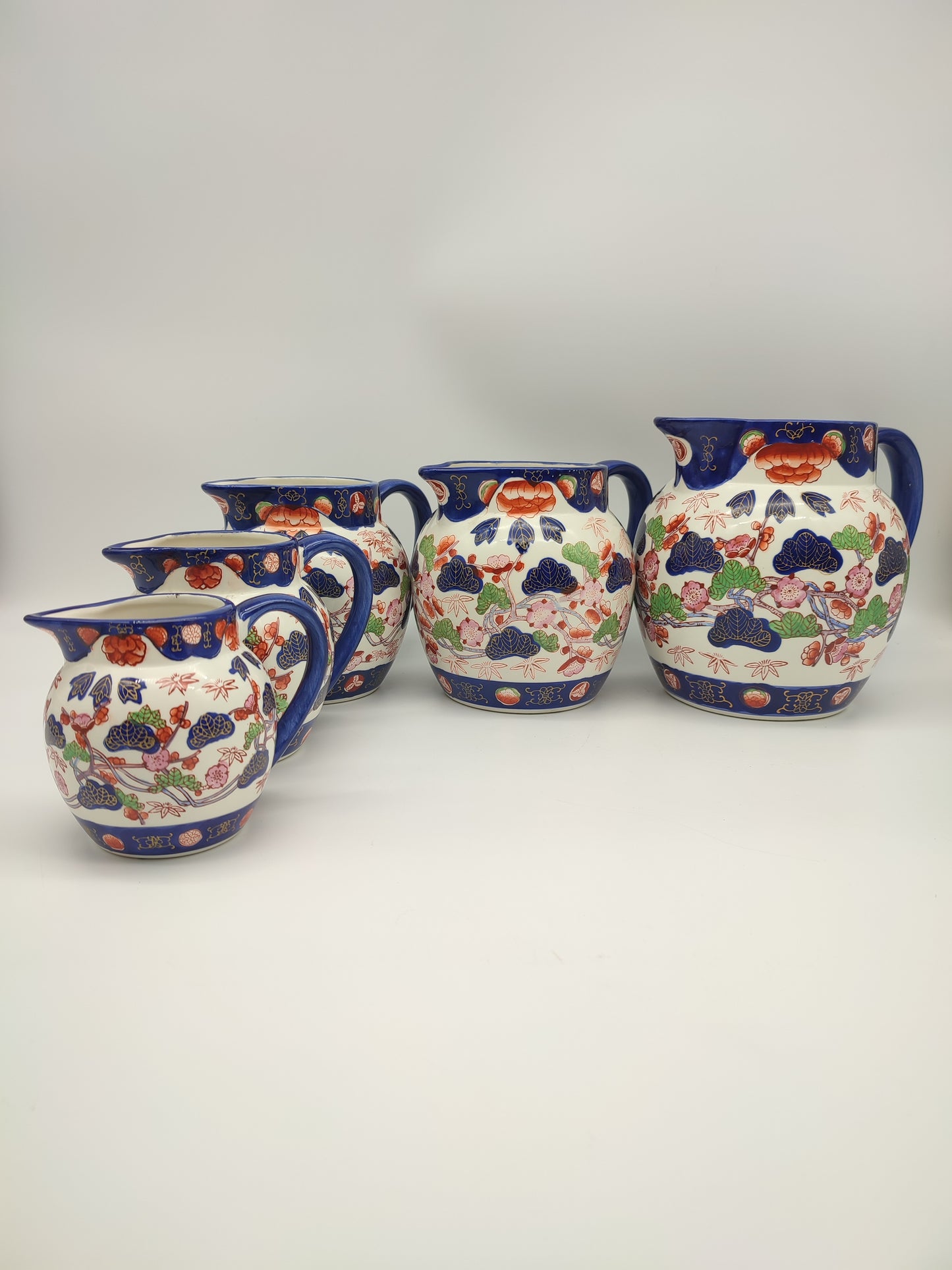 58522 Set di 5 brocche Ironstone Staffordshire England