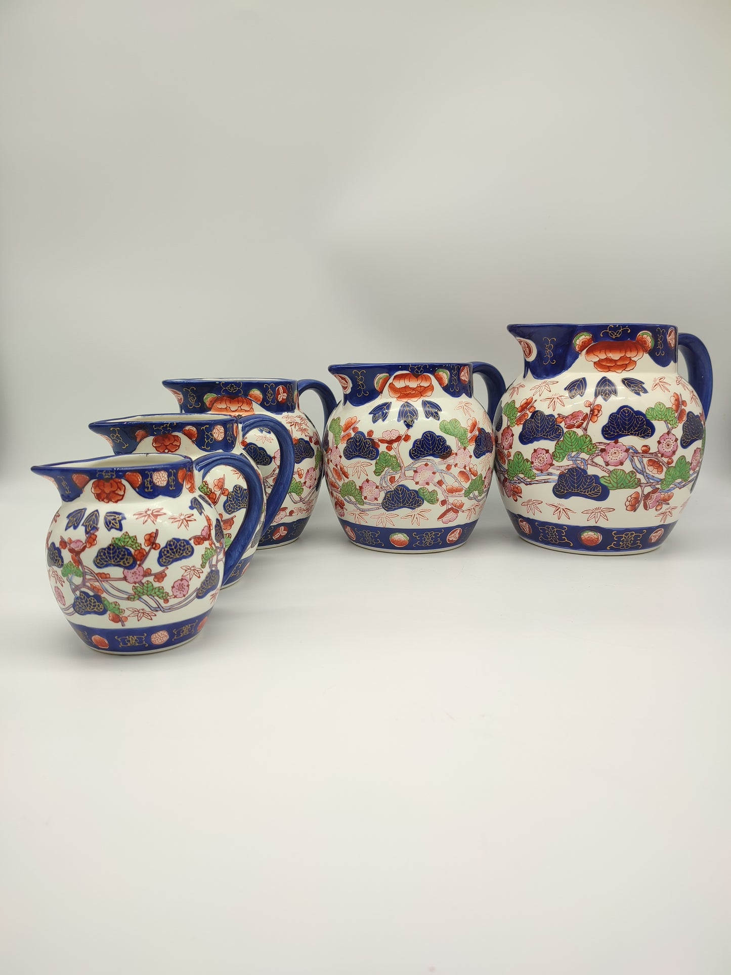 58522 Set di 5 brocche Ironstone Staffordshire England