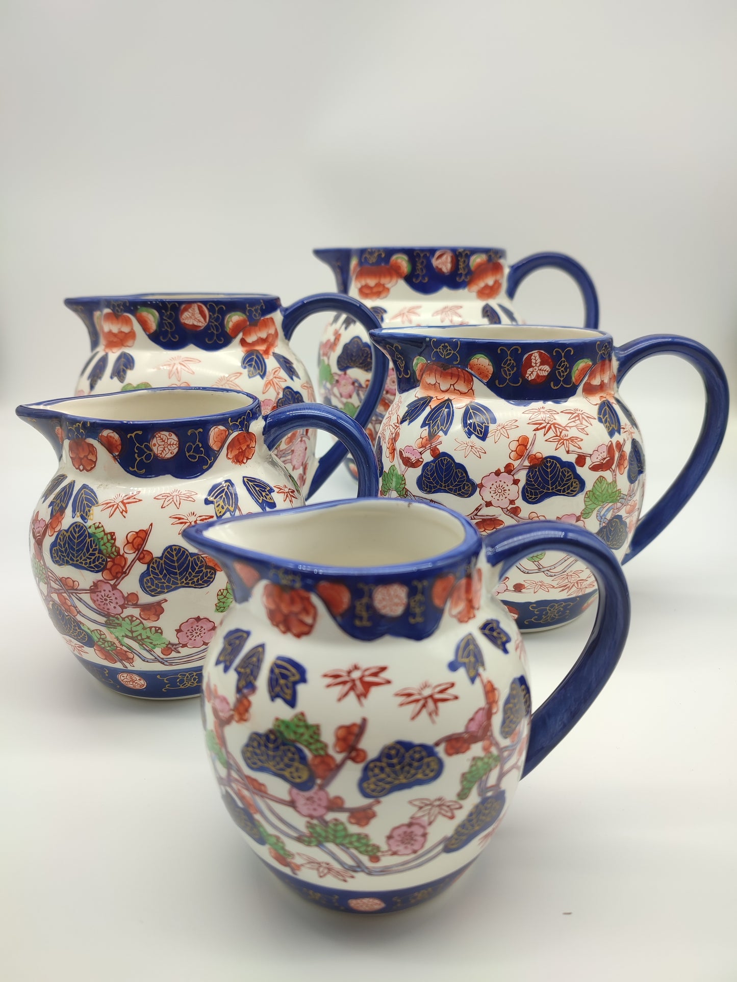 58522 Set di 5 brocche Ironstone Staffordshire England