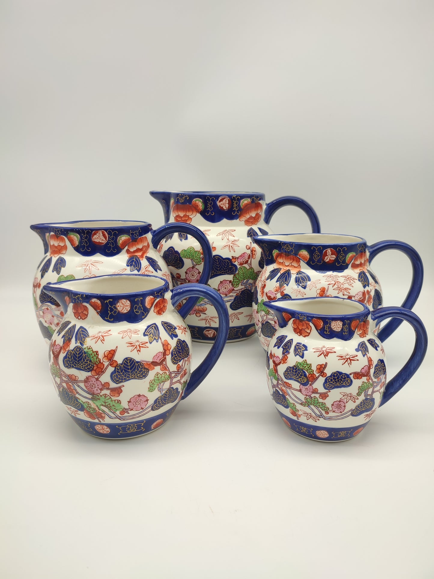58522 Set di 5 brocche Ironstone Staffordshire England