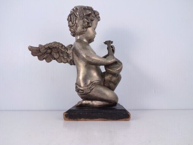 45387 Scultura angelo in bronzo con base