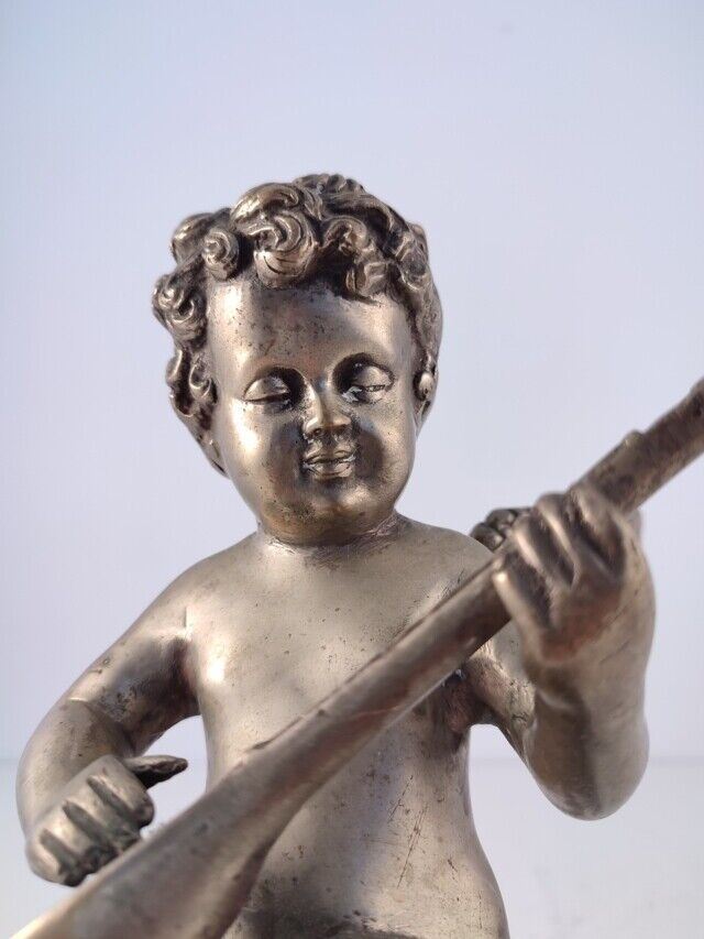 45387 Scultura angelo in bronzo con base