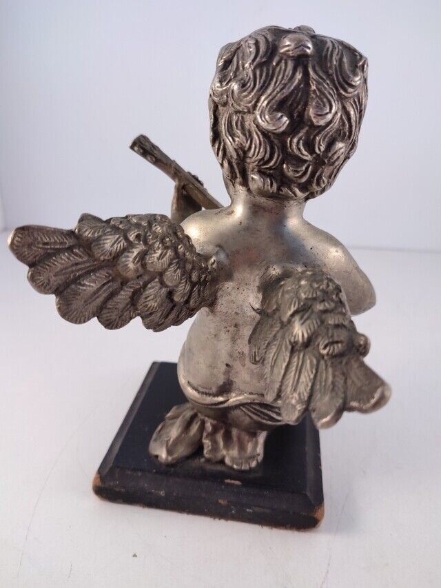 45387 Scultura angelo in bronzo con base