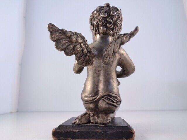 45387 Scultura angelo in bronzo con base