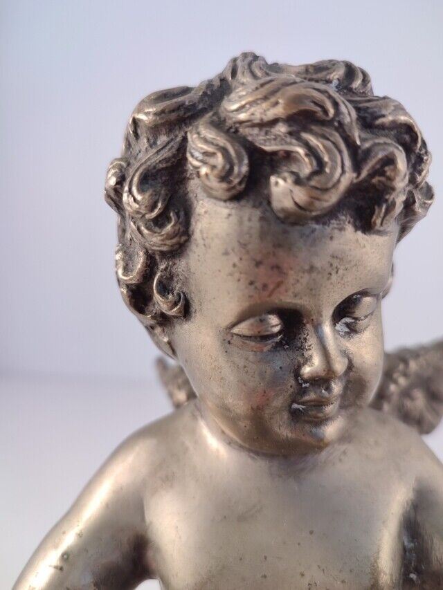 45387 Scultura angelo in bronzo con base