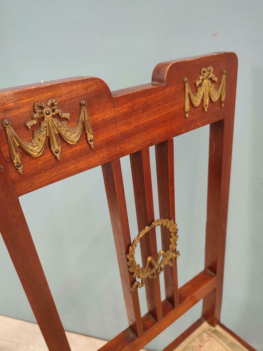 48835 Set n 4 sedie Liberty in legno e tessuto