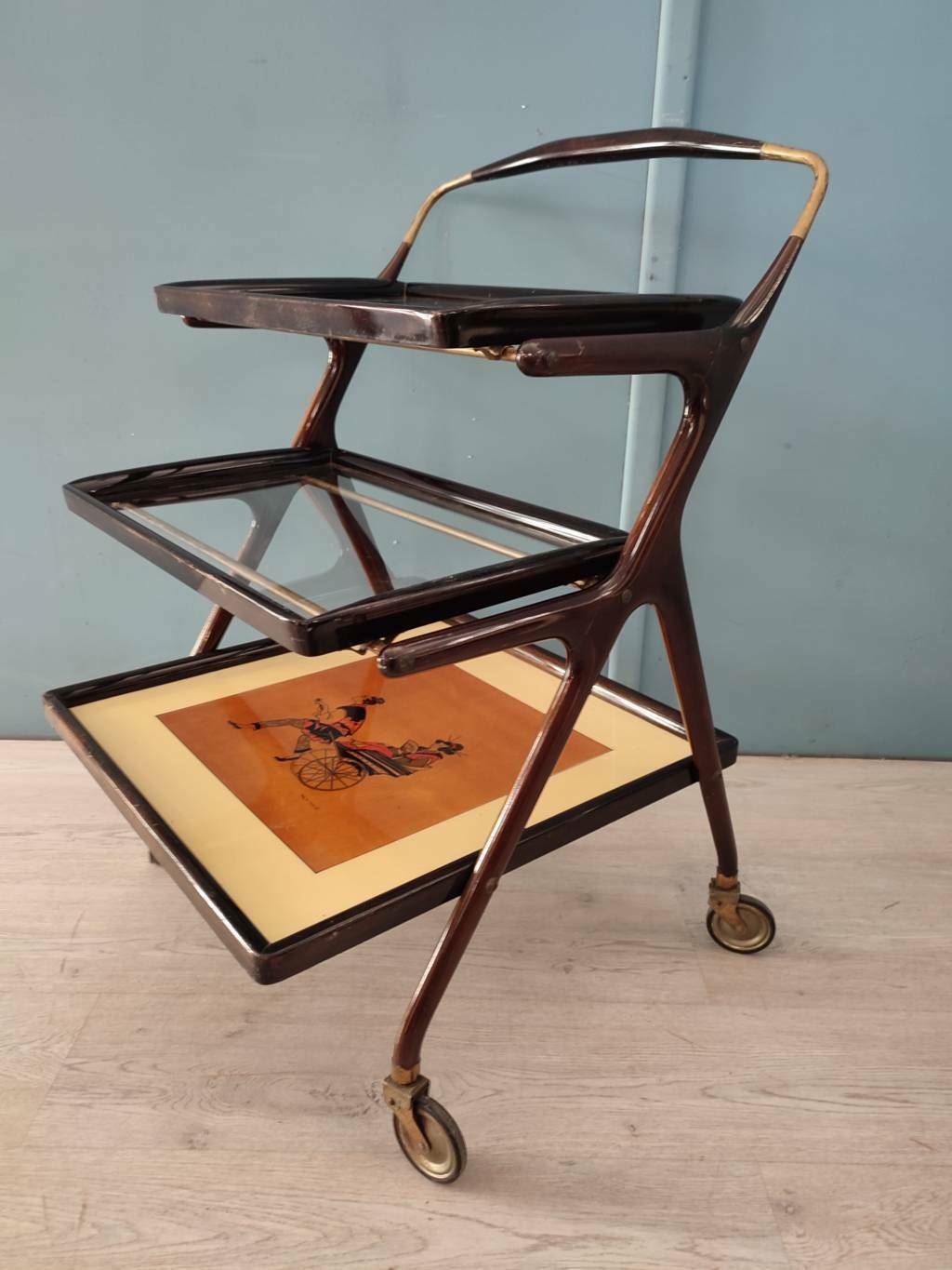 50441 Carrello tre ripiani Ico Parisi design