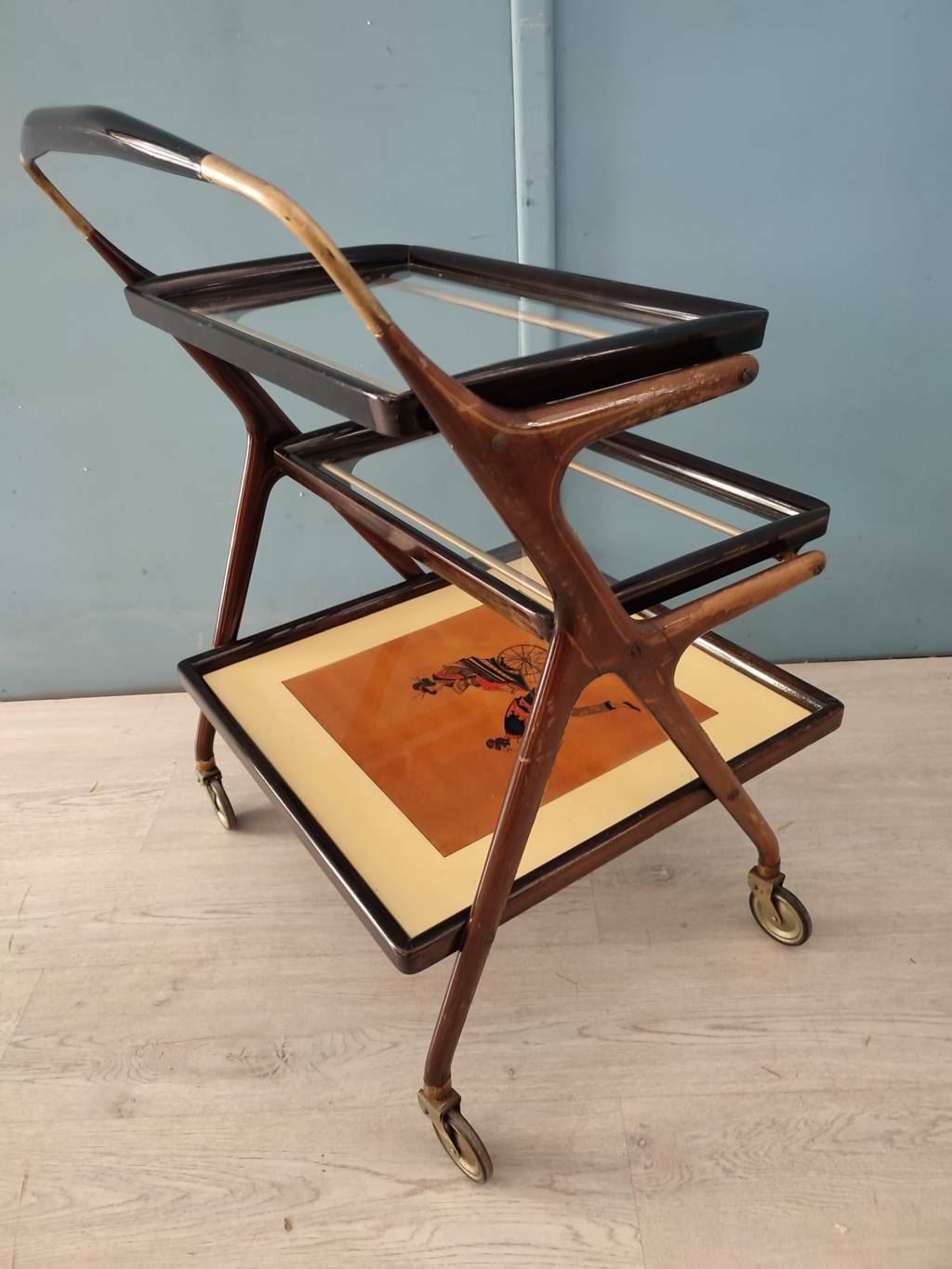 50441 Carrello tre ripiani Ico Parisi design