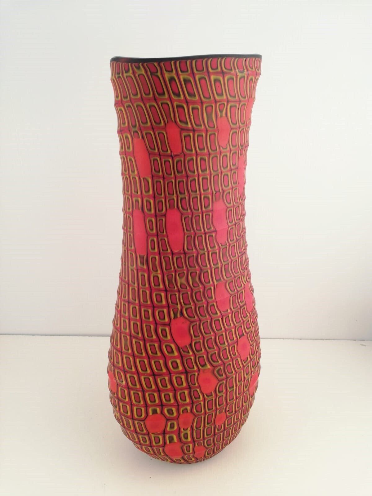 Vaso in vetro di Murano firmato Massimiliano Pagnin