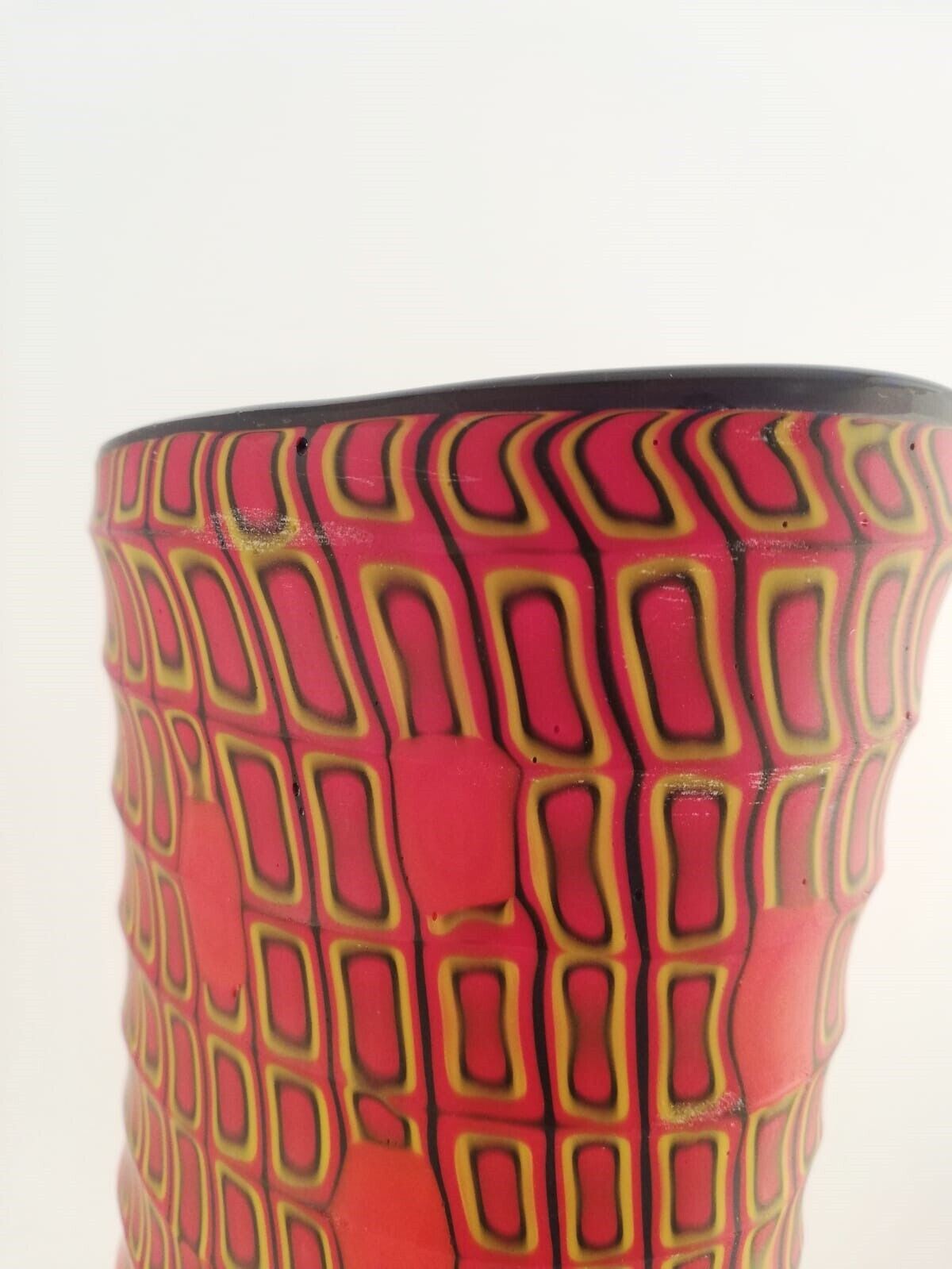 Vaso in vetro di Murano firmato Massimiliano Pagnin