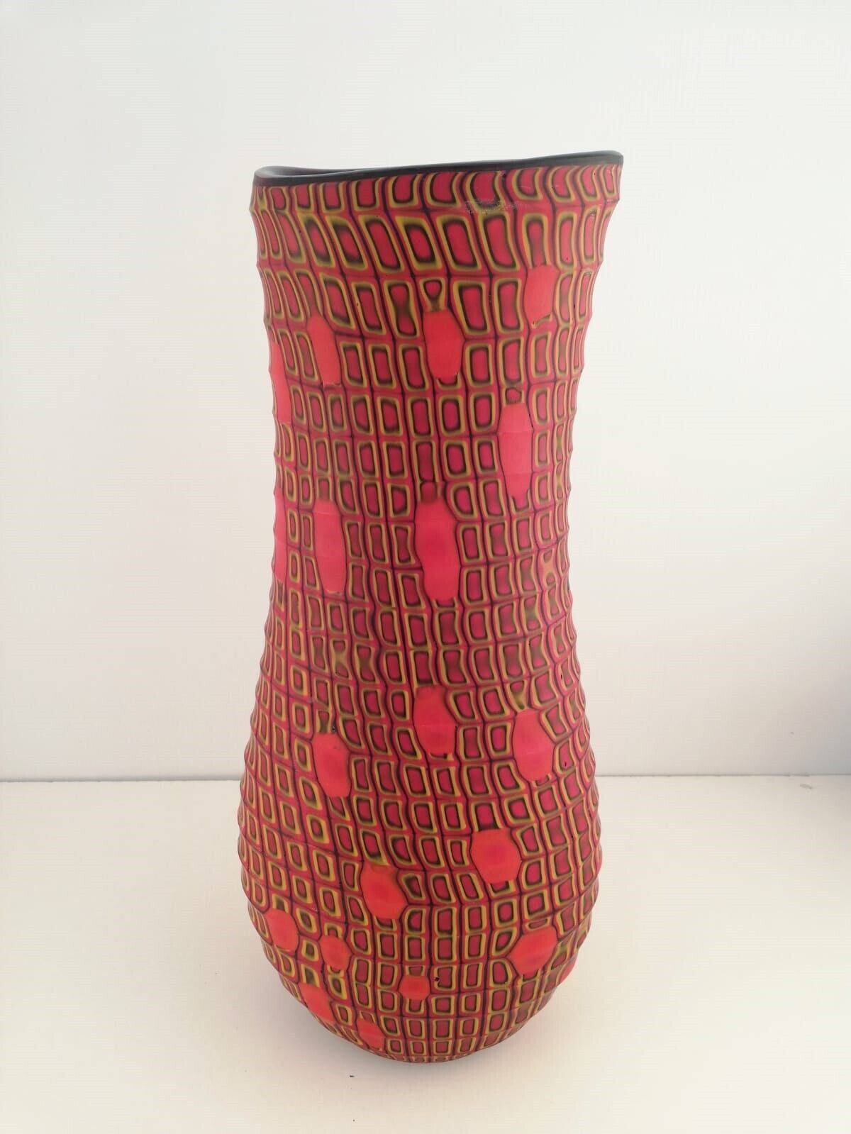 Vaso in vetro di Murano firmato Massimiliano Pagnin