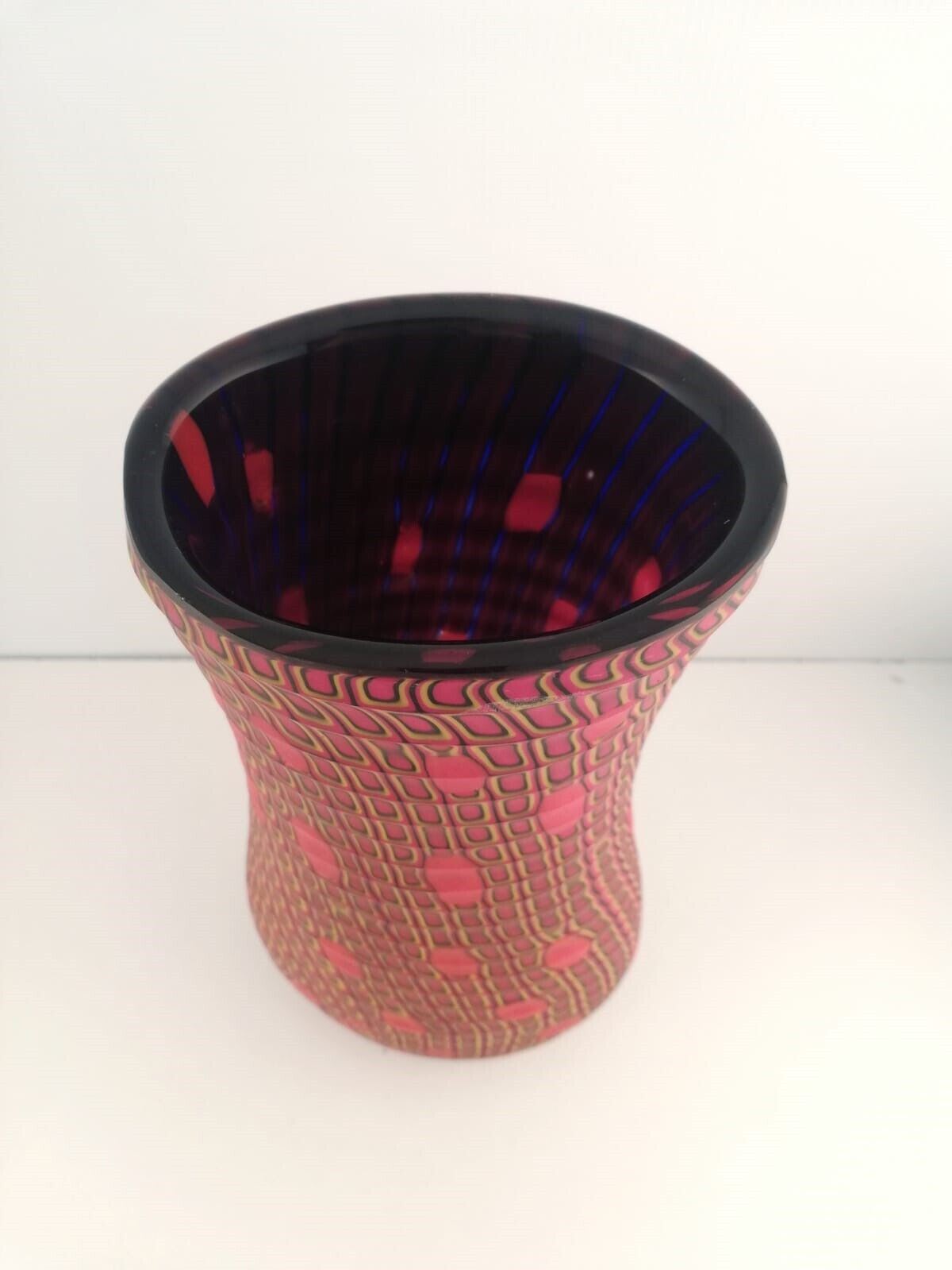 Vaso in vetro di Murano firmato Massimiliano Pagnin