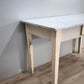 93025 Tavolo anni '50 con base bianca in legno e piano in marmo grigio