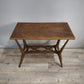 93442 Tavolino da salotto anni '50 in legno con piano rettangolare