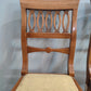 60862 Set n 4 sedie in legno con seduta in tessuto