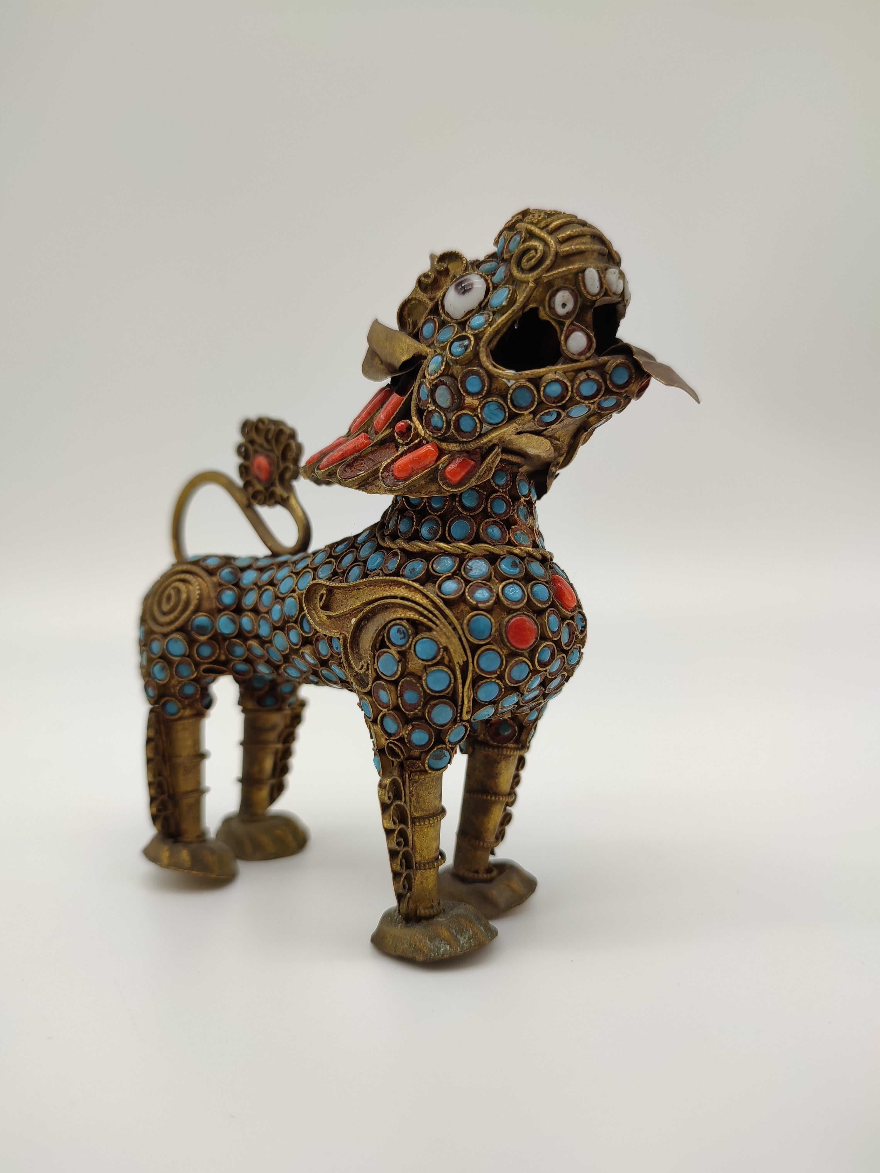 Pipa Da Fumo In Ottone Antico Tubo Da Tabacco Piegato Fatto A Mano - Foto 9