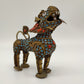 61670 Porta tabacco da fiuto cane di Foo cloisonné in ottone e decorazioni in turchese e corallo