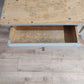 63928 Tavolo rustico in legno con base azzurra