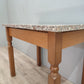 63971 Tavolo in legno con piano in marmo grigio