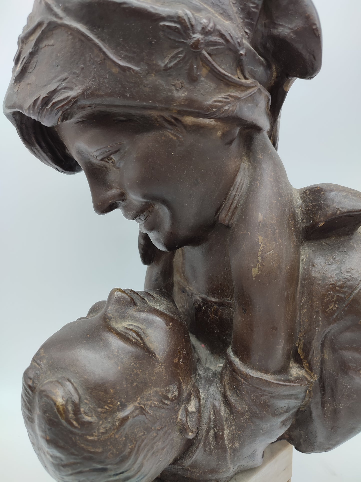 64208 Scultura in bronzo Maternità di Merente