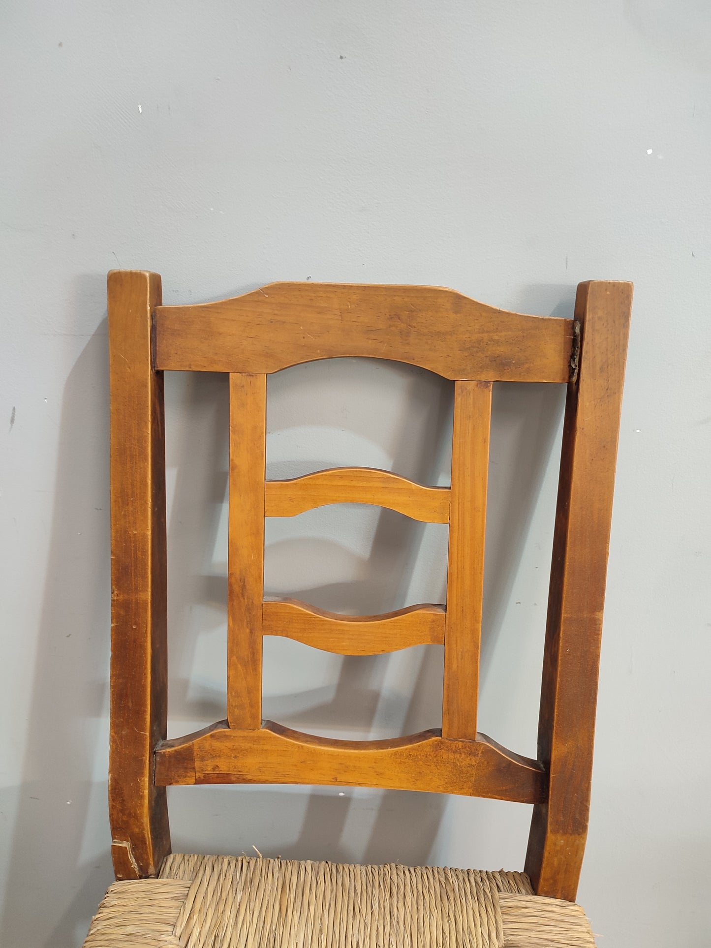 64806 Set n 6 sedie in legno e paglia