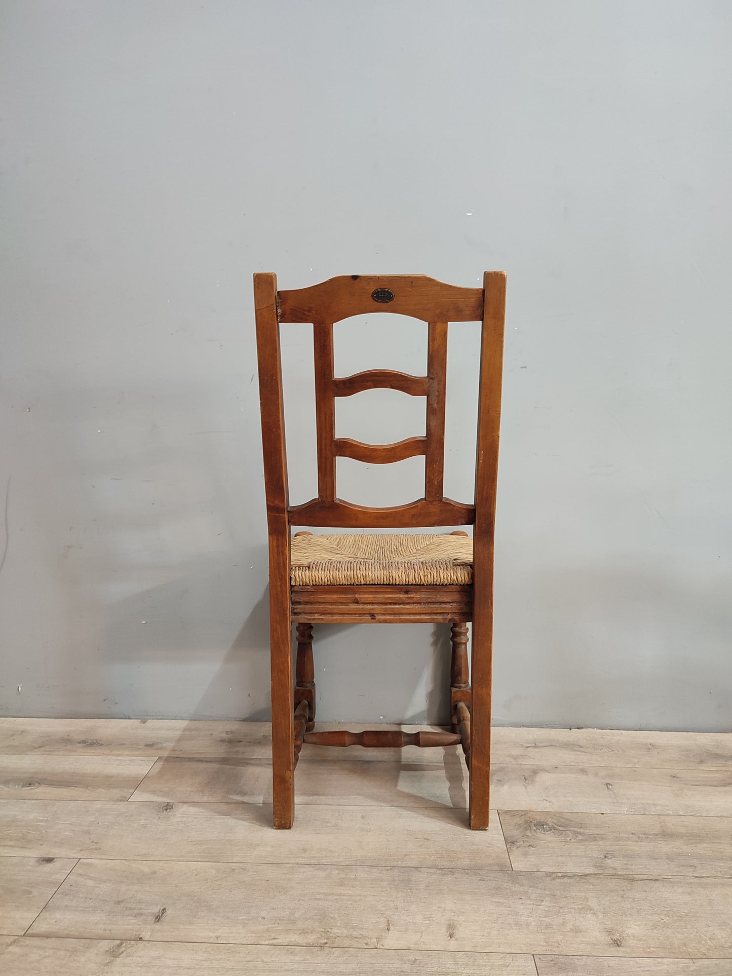 64806 Set n 6 sedie in legno e paglia
