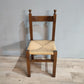 66847 set n 6 sedie in legno con seduta in paglia