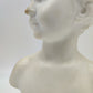 67973 Mezzo busto bambina in marmo con base in marmo nero
