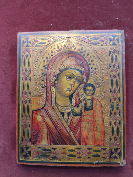 68431 Icona russa Kasavskaya, Madonna di Kazan, metà del XIX secolo