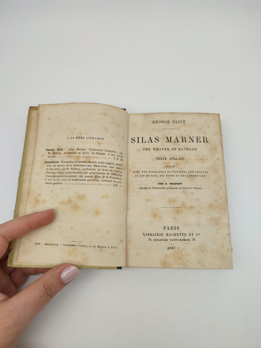 69800 George Eliot, Silas Marner, Hachette, Paris, 1887