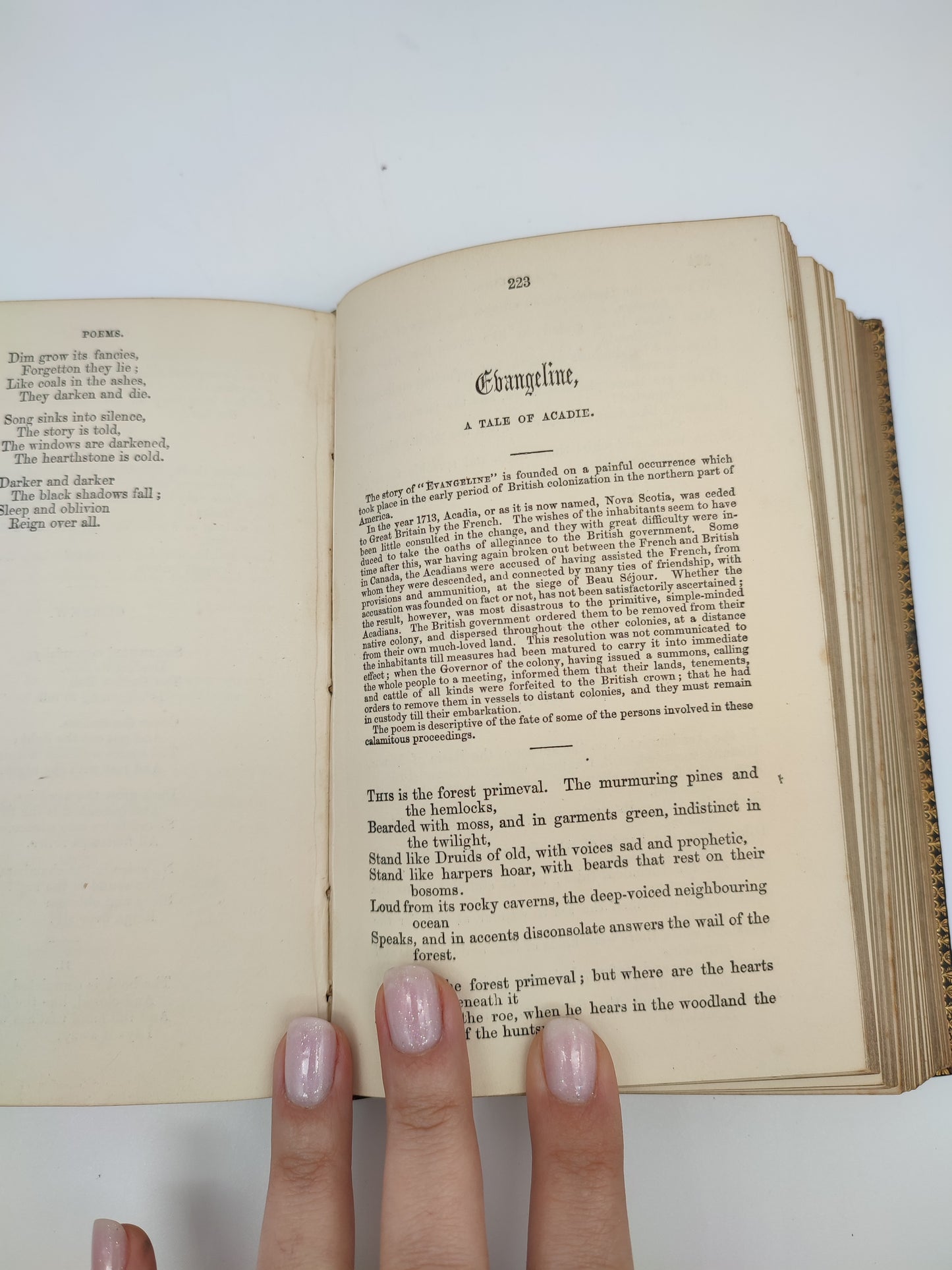 68098 Libro The poetical works of Henry Wadsworth Longfellow with illustrations by John Gilbert, London, 1857