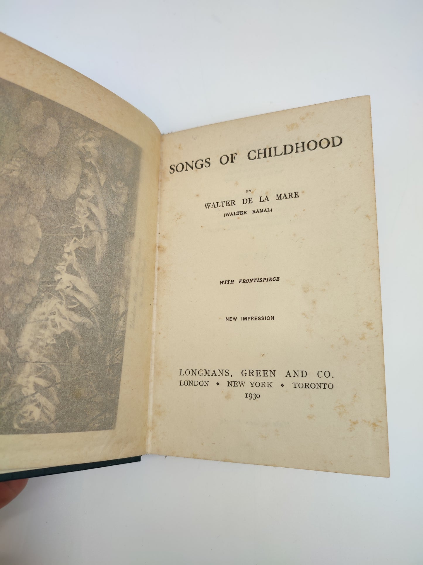 68099 Libro Songs of Childhood, Walter de la Mare, Longmans, Green and Co., 1930