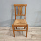 70582 Set n 4 sedie in legno con seduta in paglia
