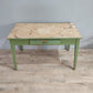 71284 Tavolo in legno con base verde e cassetto