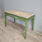 71284 Tavolo in legno con base verde e cassetto