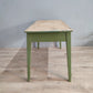 71284 Tavolo in legno con base verde e cassetto