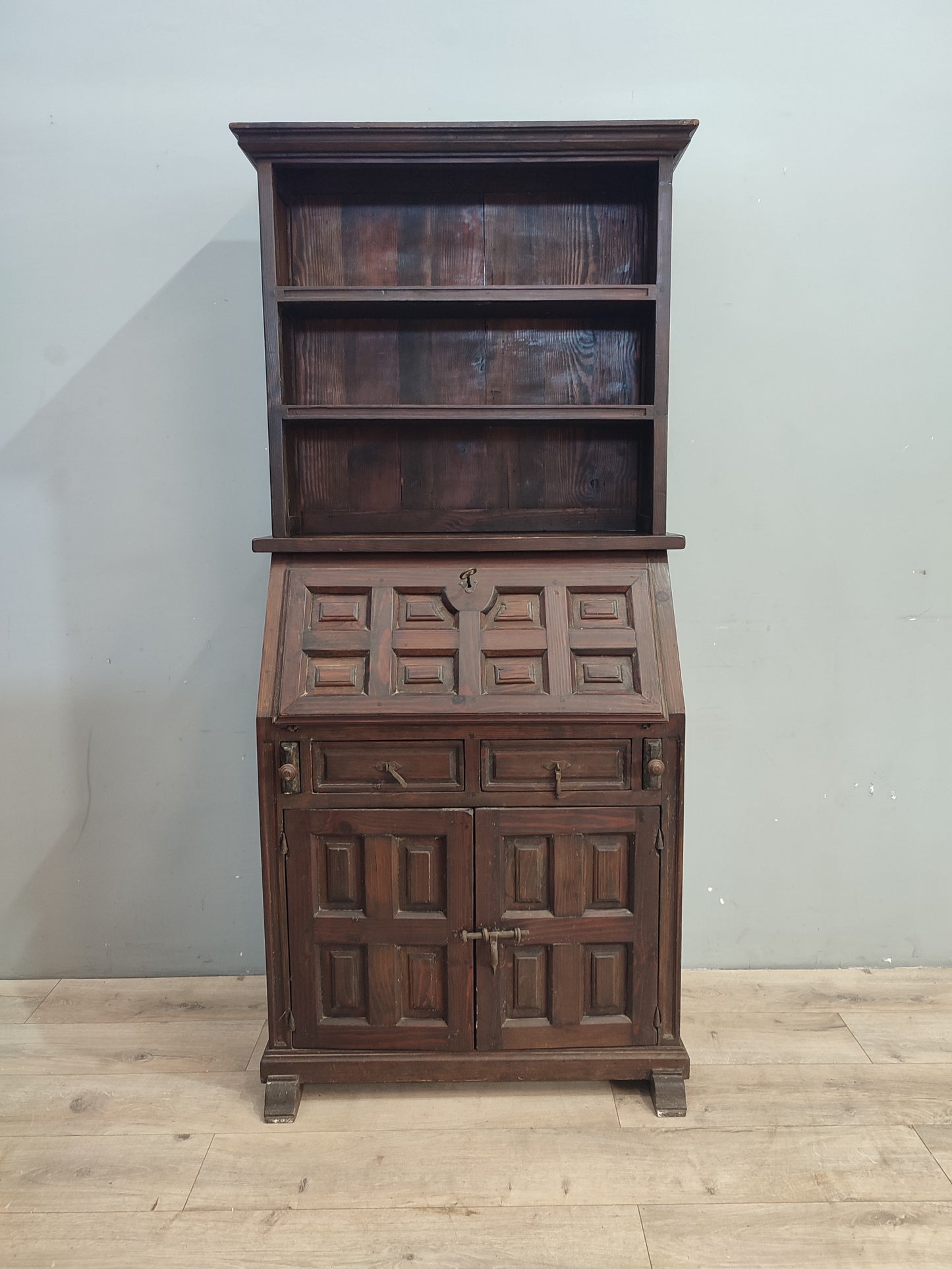 71778 Secretaire libreria in legno massello