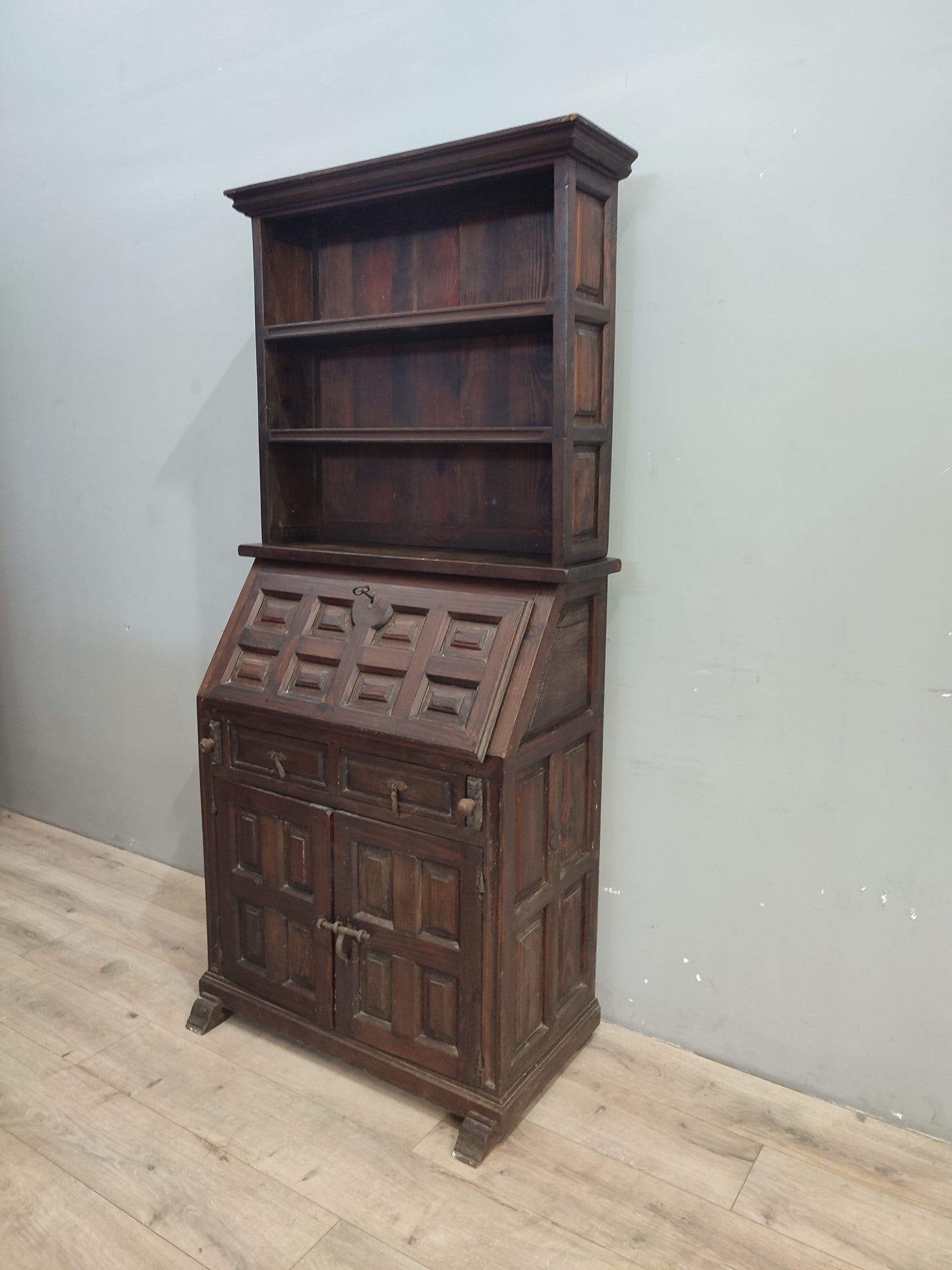 71778 Secretaire libreria in legno massello