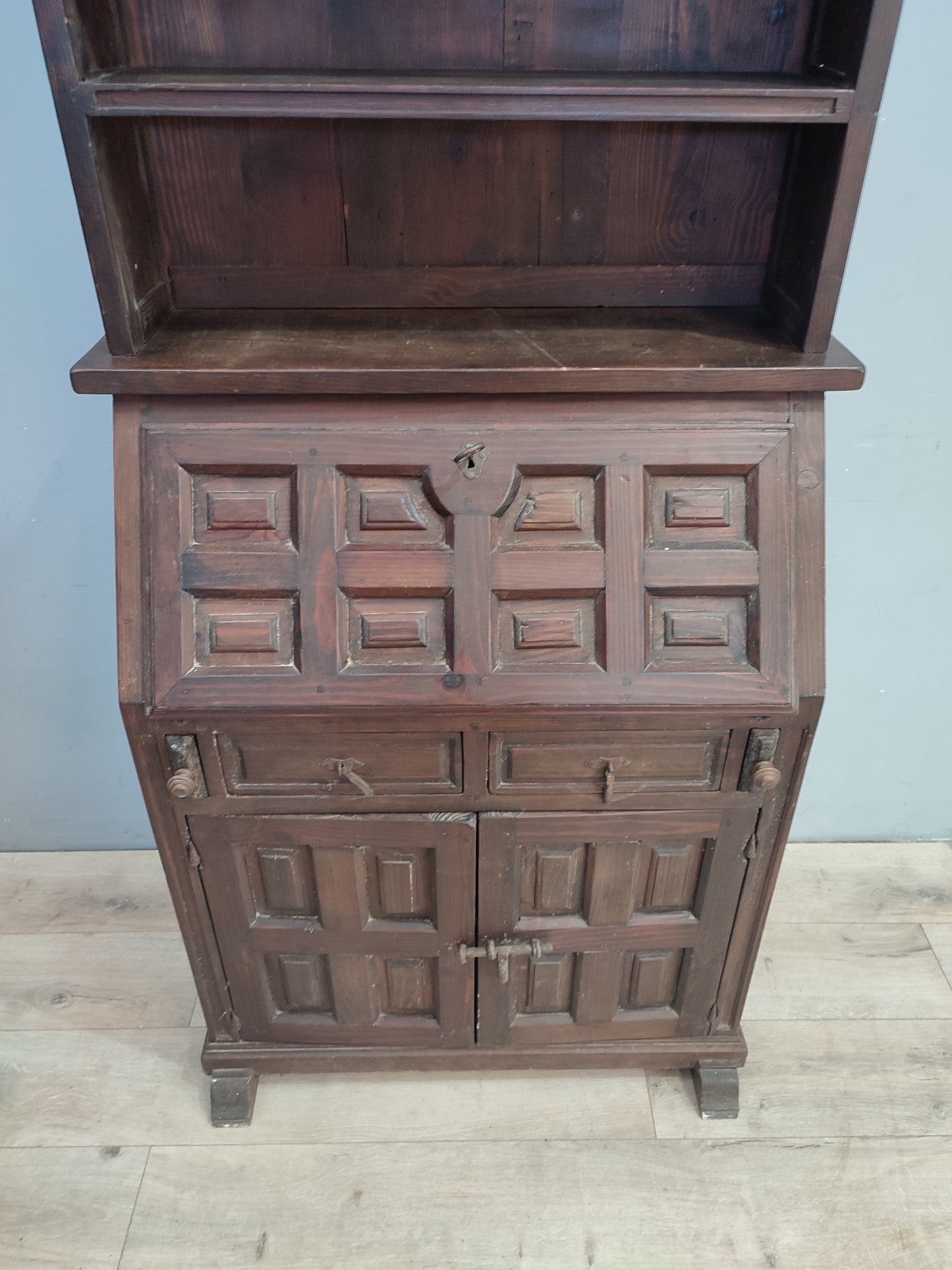 71778 Secretaire libreria in legno massello