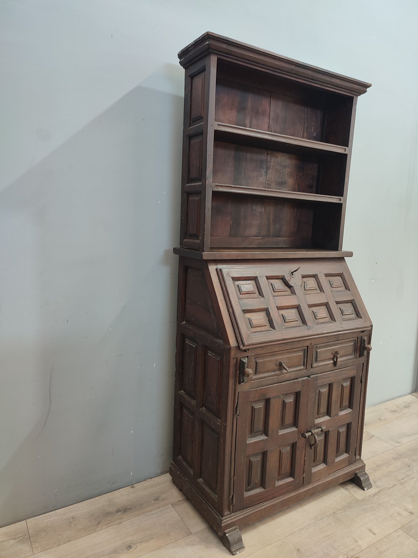 71778 Secretaire libreria in legno massello