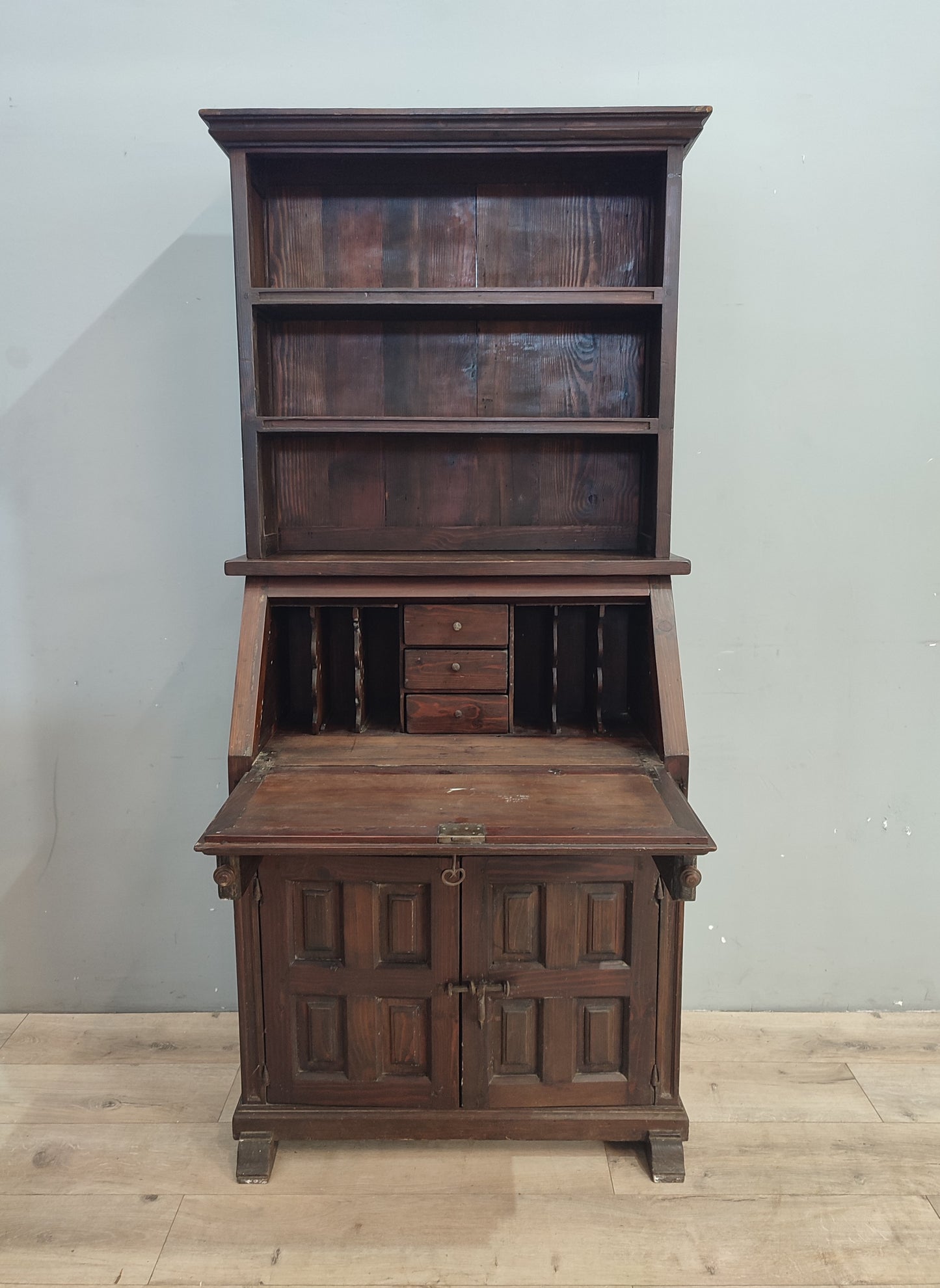 71778 Secretaire libreria in legno massello