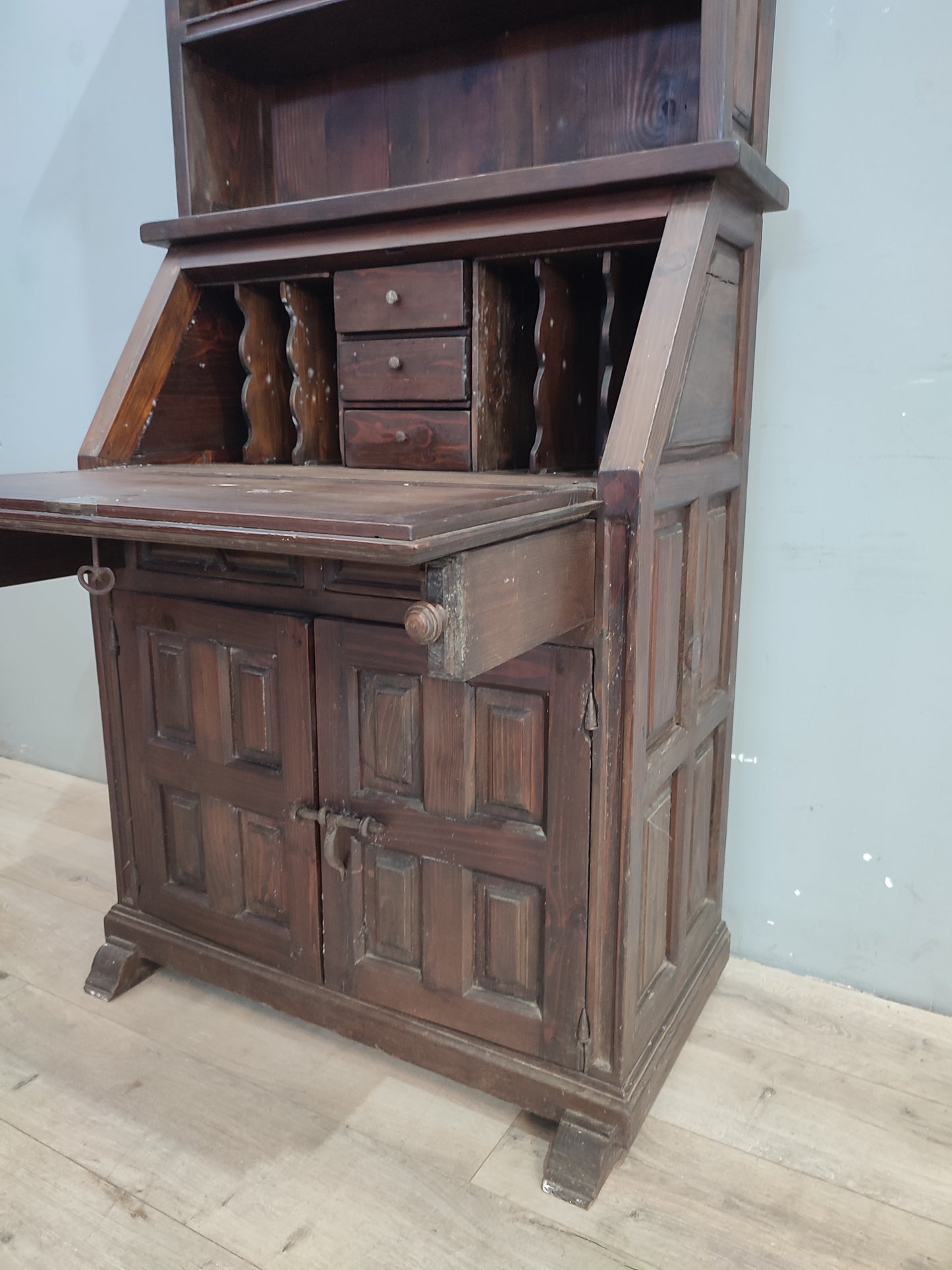 71778 Secretaire libreria in legno massello