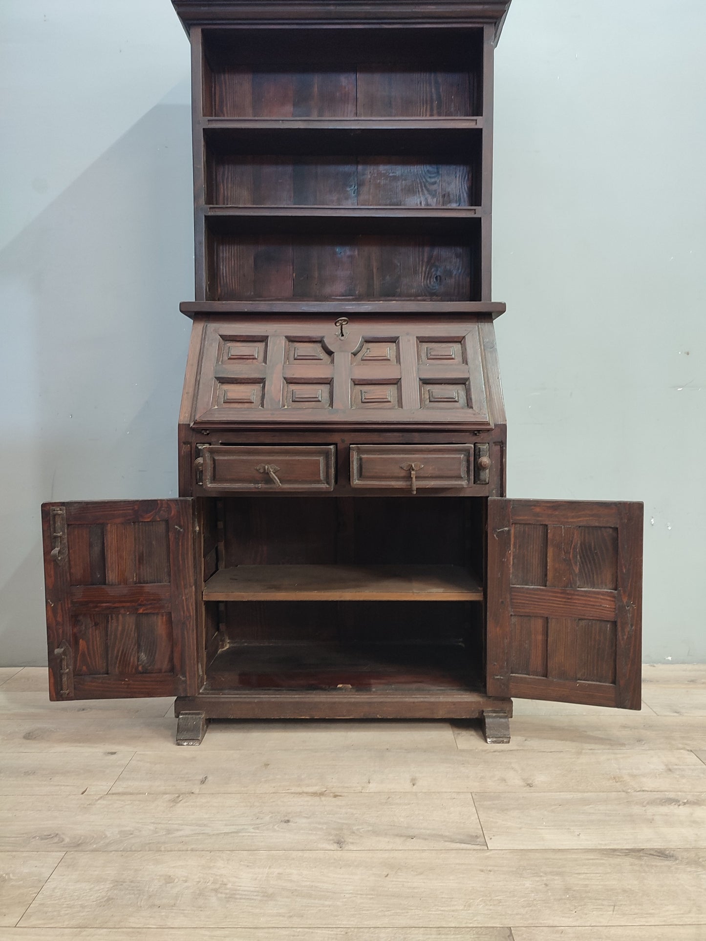 71778 Secretaire libreria in legno massello