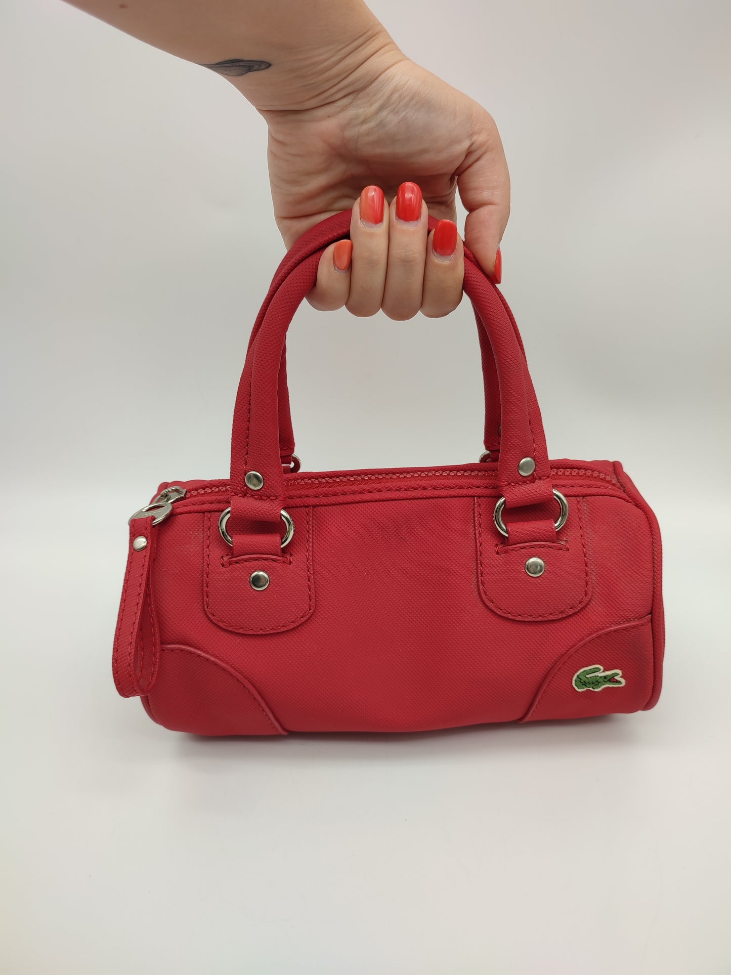 72205 Borsa bauletto Lacoste rossa