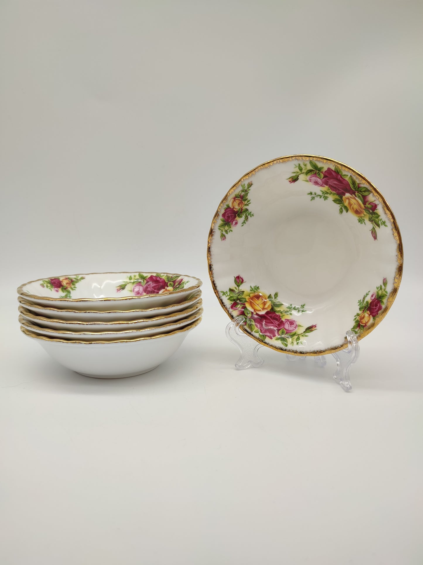 72195 Set n 6 ciotoline in ceramica Royal Albert Old Country Roses